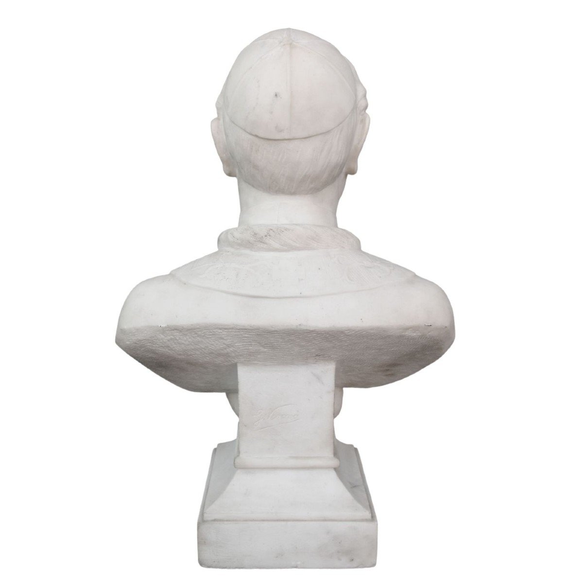 Marble Bust Of Pope Pi X Early Twentieth By J. Verona-photo-3