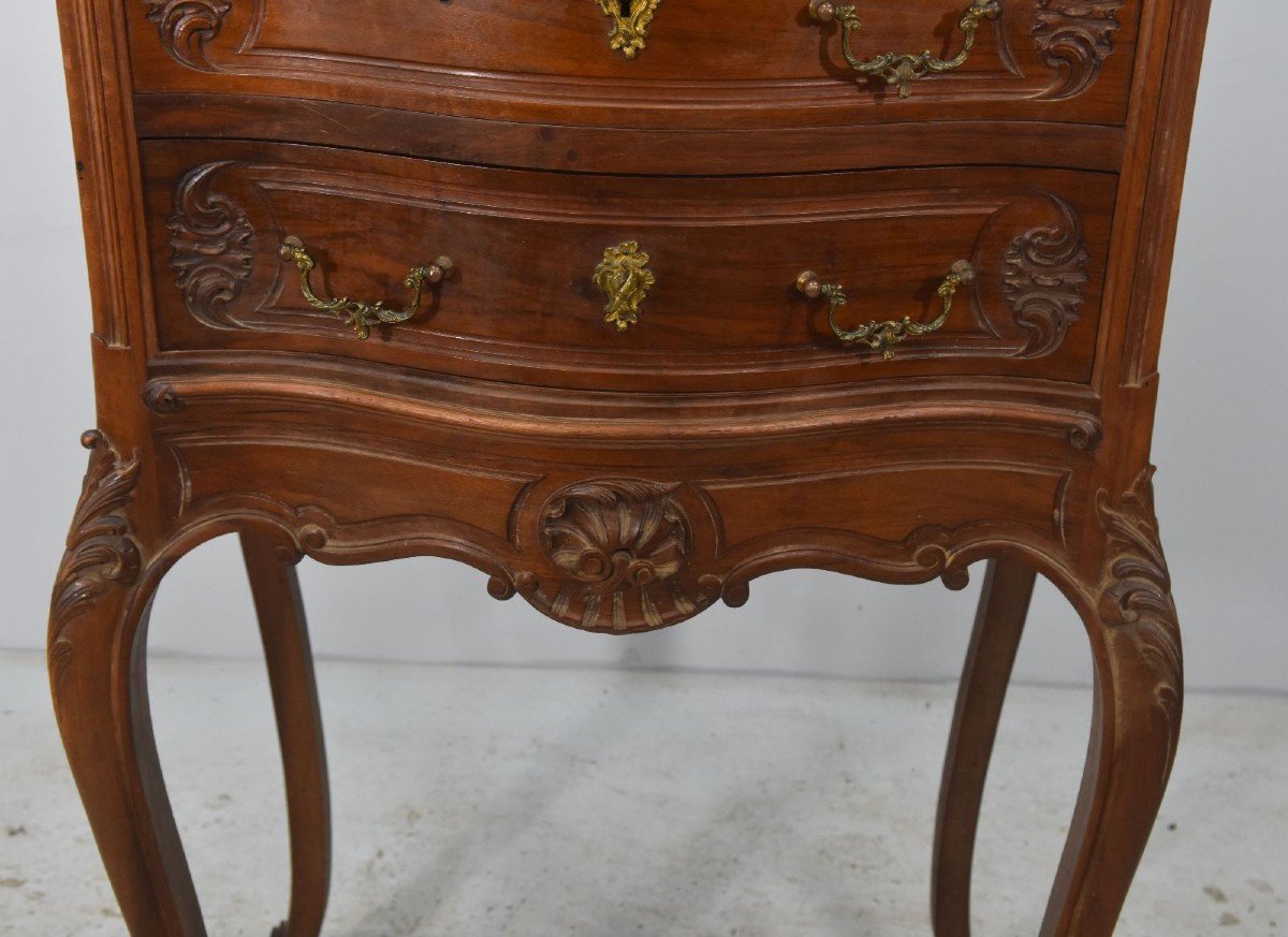 Weekly Napoleon III Louis XV Style In Walnut Around 1900-photo-4