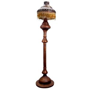 Brass Fringed Mosque Floor Lamp 1900s