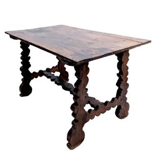 18th Century Italian Table In Natural Wood (walnut)  