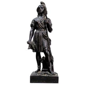 Liberty Bronze By Pierre David d'Angers, 19th Century 