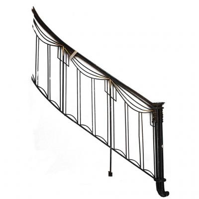 Check-stair Railing Wrought Iron Art Deco 1930