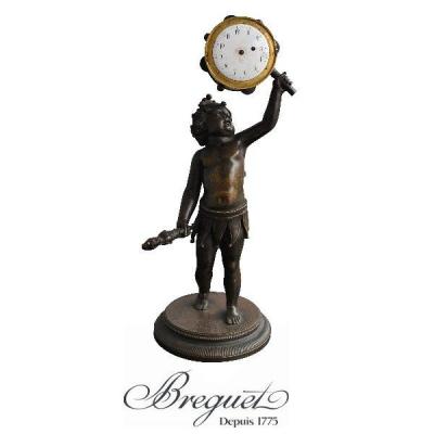 Harlequin Baby Bronze Clock Mechanism Breguet XIX