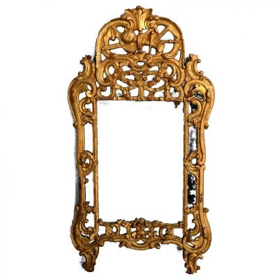 Miroir Provençal  Louis XV  Bois Sculpté Doré époque XVIIIème