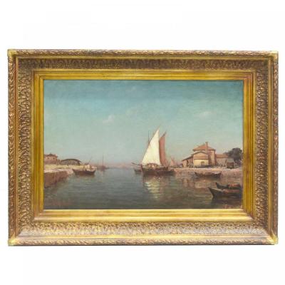 Peinture Marine à l'Huile Par Charles Malfroy