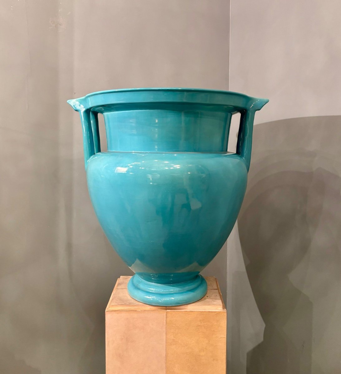 Large Crater Vase By Clément Massier