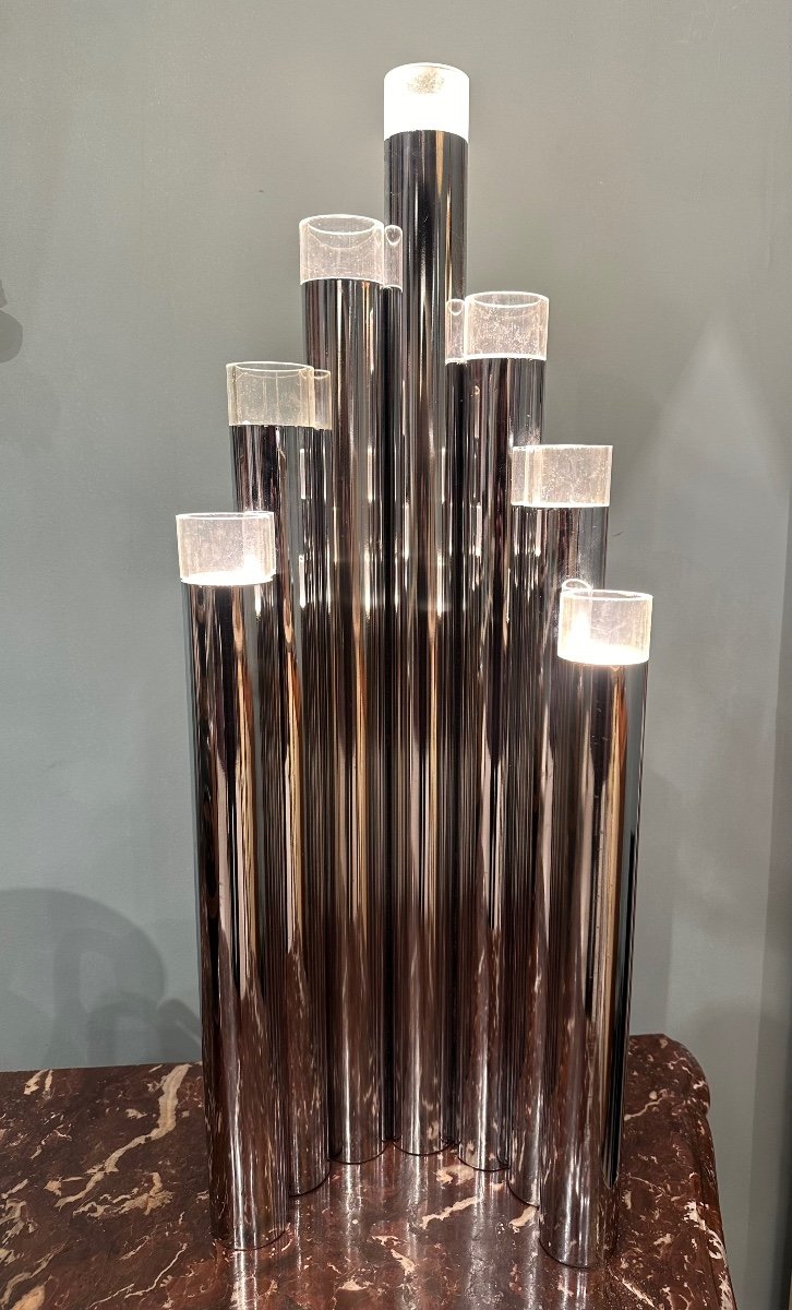 Lampe orgue par Gaetano Sciolari, vers 1970