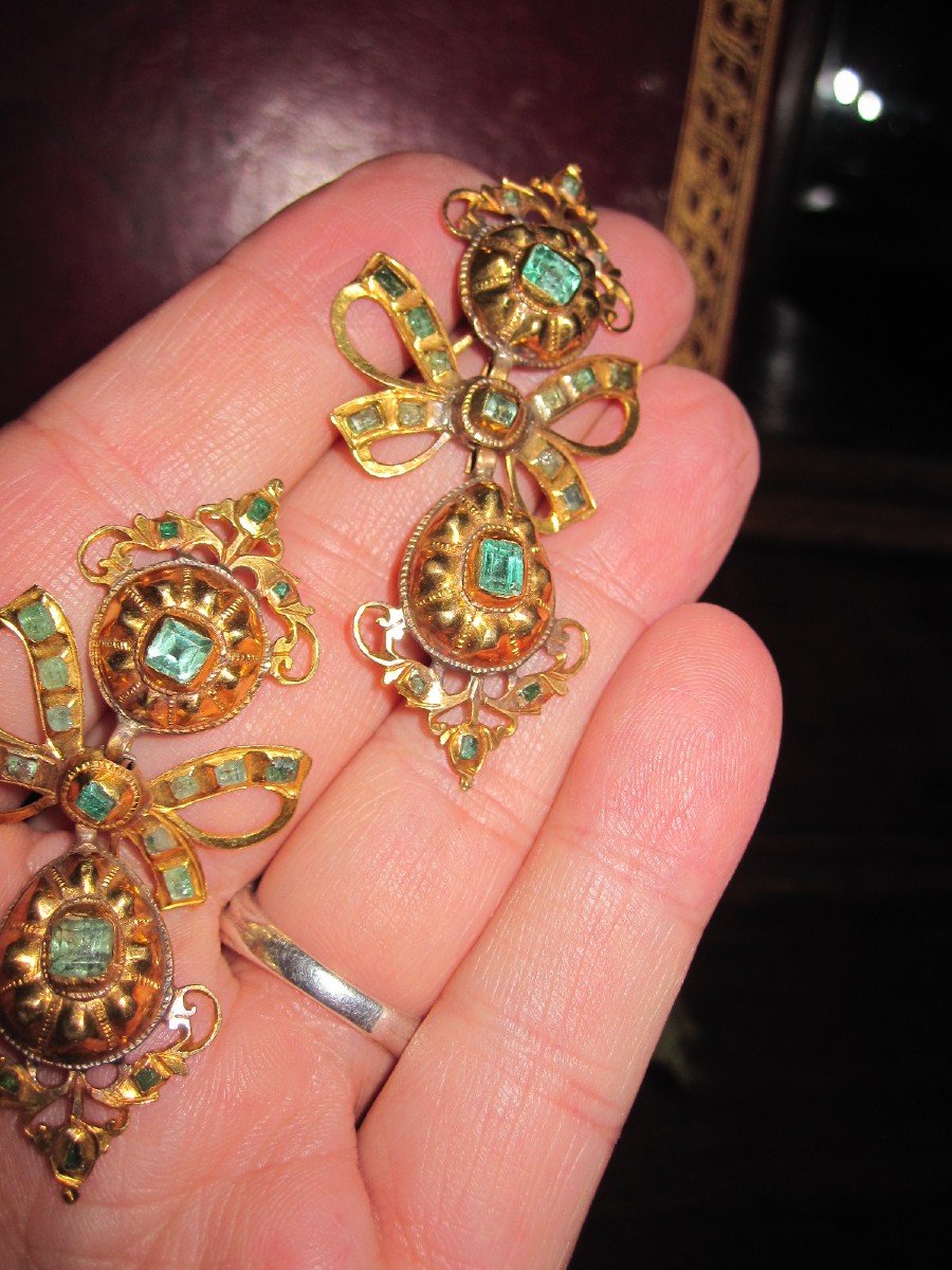 Beautiful Baroque Earrings. 18th Century Spanish Work-photo-4