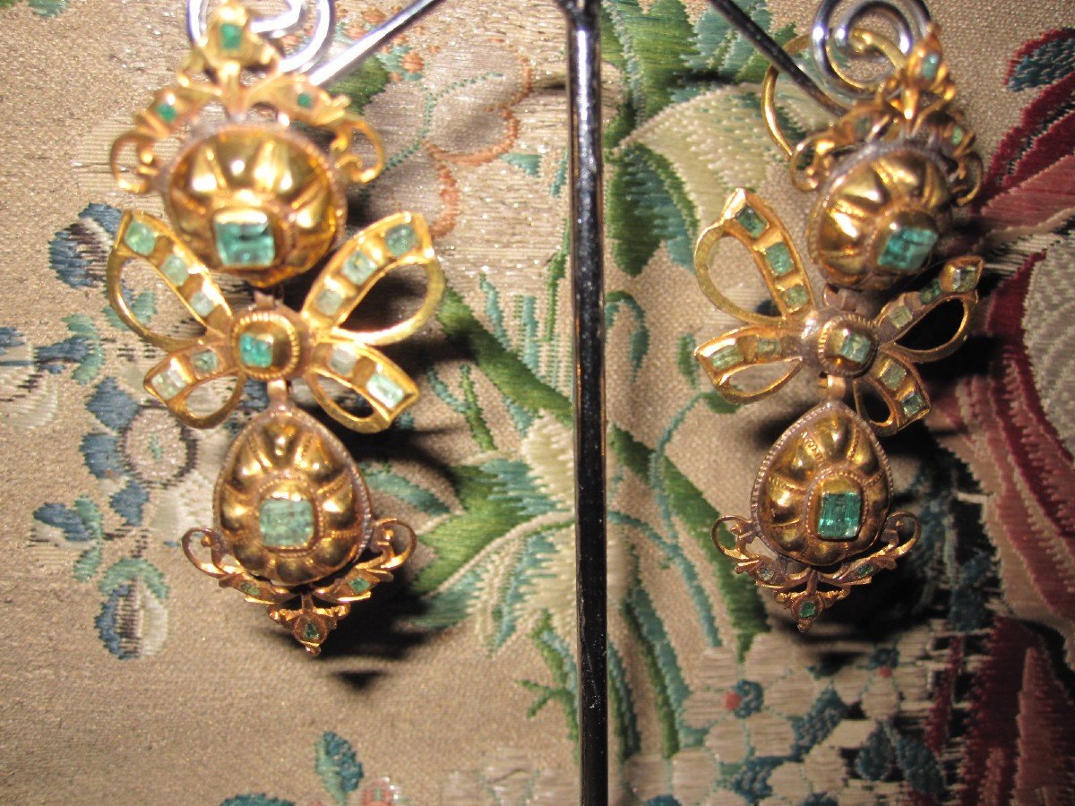 Beautiful Baroque Earrings. 18th Century Spanish Work-photo-6