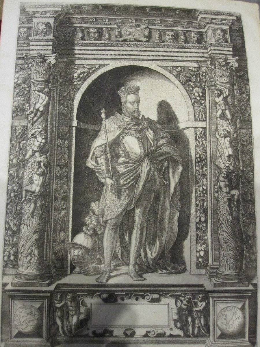 Domenicus Custos (1559-1615) Three Splendid Etchings: Charles V, Ferdinand And Philipp-photo-3