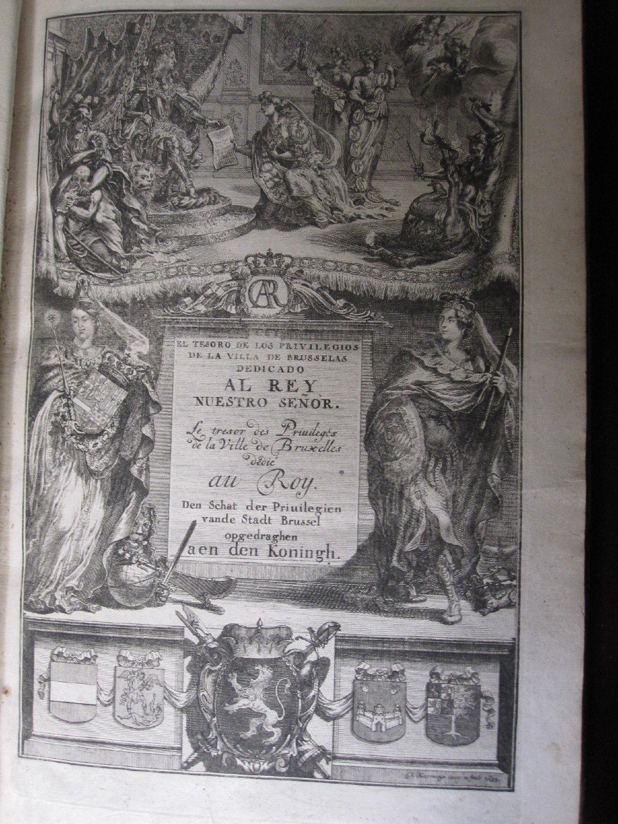 The Treasure Of The Privileges Of The City Of Brussels. 1698. Frontis And Other Beautiful Engravings