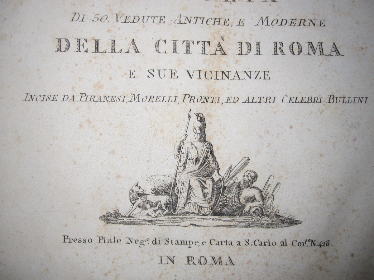 PIRANESI, MORELLI et autres : Album avec cinquante gravures de vues de Rome-photo-4