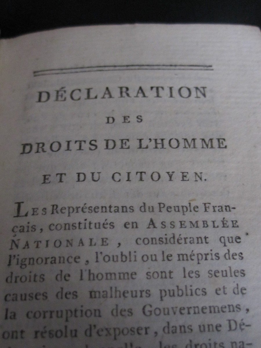 Première Constitution Française. 1791 Avec La Déclaration Des Droits De l'Homme, -photo-2