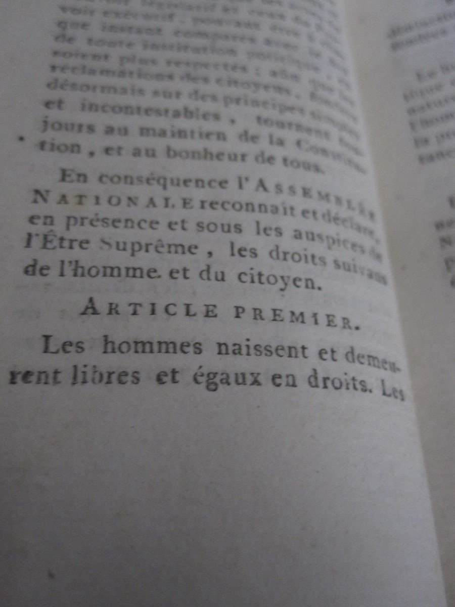 Première Constitution Française. 1791 Avec La Déclaration Des Droits De l'Homme, -photo-4