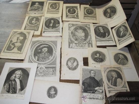 ANGLETERRE. ICONOGRAPHIE. 180 PORTRAITS DE PERSONNAGES ANGLAIS. GRAVURES  S. XVII, XVIII ET XIX-photo-2