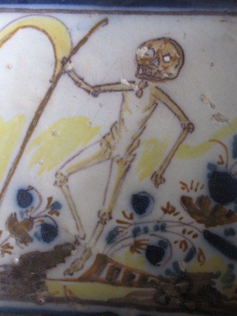 Memento Mori. Rare 18th Century Sevillian Azulejos-photo-8