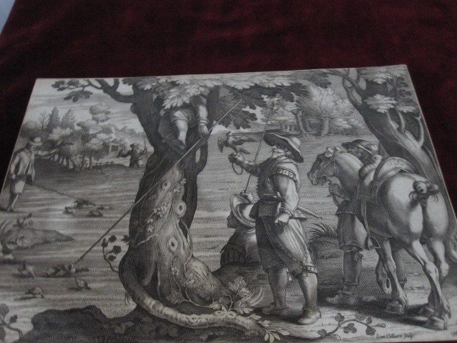 Stradanus: Hunting Scenes Engraved On Copper By Galle And Collaert, 17th Century-photo-8