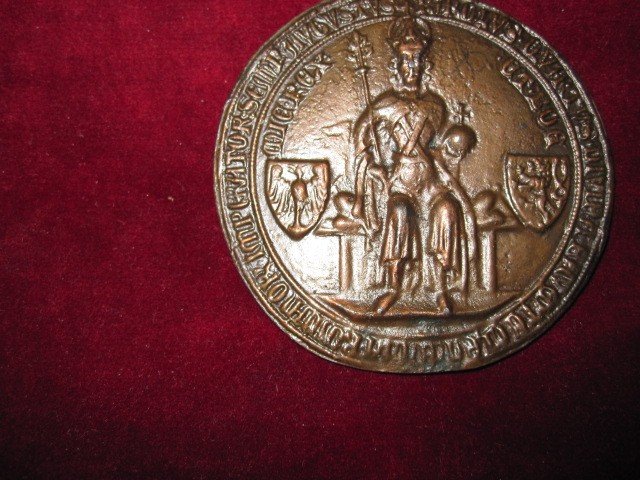 Seal Of The Golden Bull. 19th Century Reproduction With Original Case And Explanatory Document