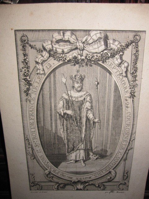 François Ier. Roi De France. Gravure Sur Cuivre Signée Martinet. Siècle XVIII-photo-8