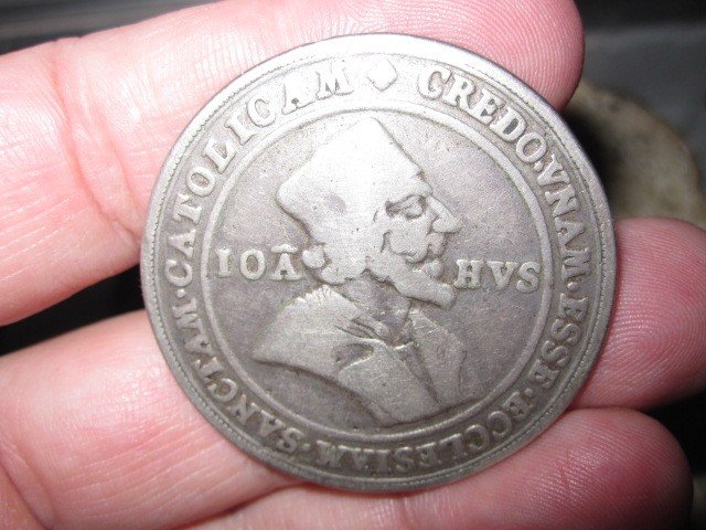 Rare And Interesting Commemorative Taler Of The Heretic John Hus. 16th-17th Centuries-photo-2