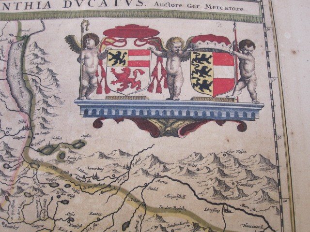 Archdiocese Of Salzburg And Duchy Of Carinthia. Map Of Jansonius. Amsterdam 17th Century-photo-2