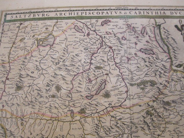 Archdiocese Of Salzburg And Duchy Of Carinthia. Map Of Jansonius. Amsterdam 17th Century-photo-3