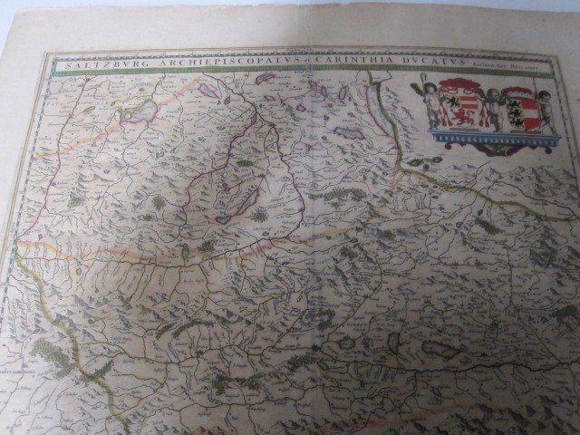 Archdiocese Of Salzburg And Duchy Of Carinthia. Map Of Jansonius. Amsterdam 17th Century-photo-3