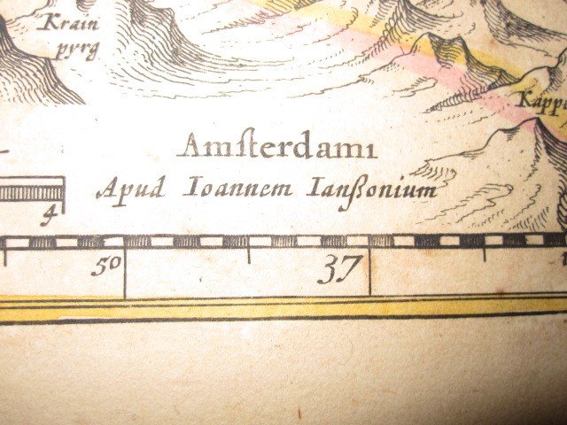 Archdiocese Of Salzburg And Duchy Of Carinthia. Map Of Jansonius. Amsterdam 17th Century-photo-4