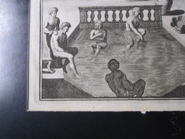 Ancient Roman Baths. 2 Copper Engravings From The 17th Century-photo-1