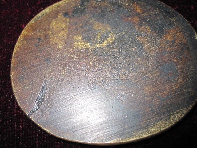 Battle Scene. Oval Plaque In Bronze S. XVII. Probably German Or Flemish Work-photo-3