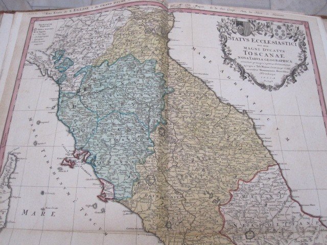 Duché De Toscane. Superbe Carte De Tob. Majero Année 1748. Mesure 56 X 51 Cm-photo-1