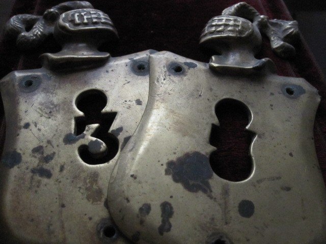 Two Bronze Lock Entrances For The Gate Of An 18th Century Noble House-photo-6