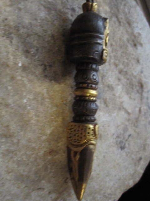 Tibetan Phurba In Iron And Gold. High Quality Work Dating Perhaps From The 19th Century.-photo-2