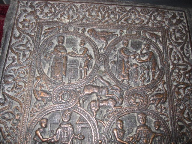 Gospel Cover From The Middle Ages. Layer Made In Bronze With A 19th Century Mold-photo-4