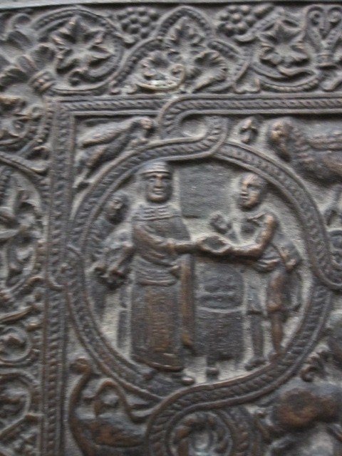 Gospel Cover From The Middle Ages. Layer Made In Bronze With A 19th Century Mold-photo-3