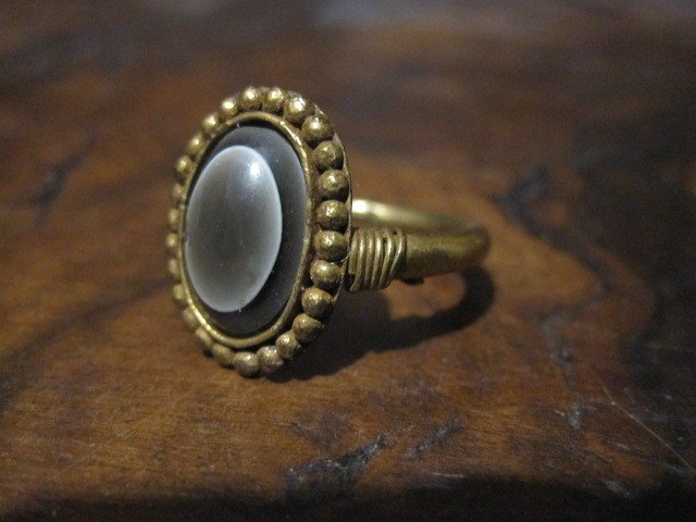 Roman Or Byzantine Ring With "cat's Eye" Agate, Original Setting In Gold Or Electrum-photo-6