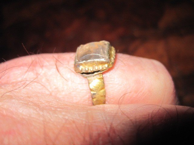 Renaissance Ring In Gilded Silver And Rock Crystal. 16th Or 17th Century-photo-2