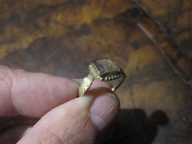 Renaissance Ring In Gilded Silver And Rock Crystal. 16th Or 17th Century-photo-3