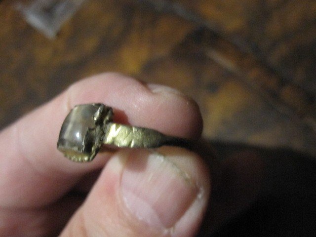 Renaissance Ring In Gilded Silver And Rock Crystal. 16th Or 17th Century-photo-4