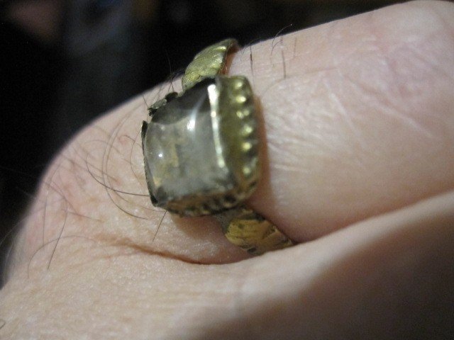 Renaissance Ring In Gilded Silver And Rock Crystal. 16th Or 17th Century-photo-8