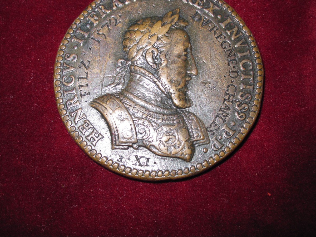 Renaissance Medals: 3 Different Pieces Of Henrique Ii. One With An Engraved Date Of 1572-photo-6