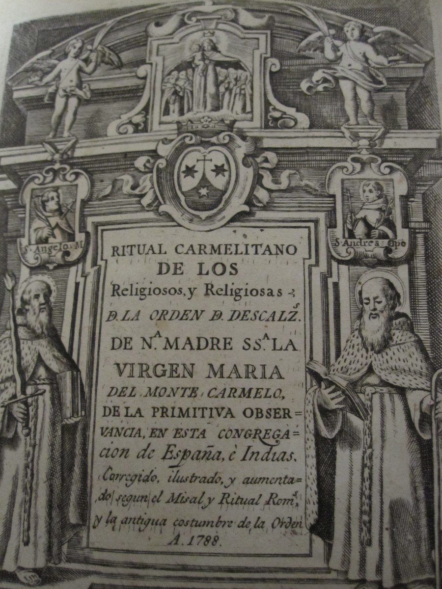 Ritual Of The Carmelites. Processionary And Funeral. Music Noted On Many Pages -photo-2