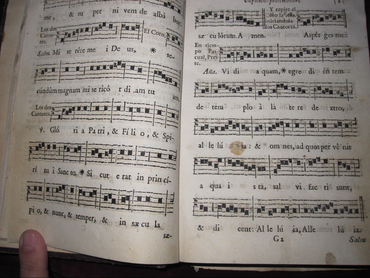 Rituel Des Carmélites. Processionnaire Et Funérailles. Musique Notée Sur De Nombreuses Pages -photo-1