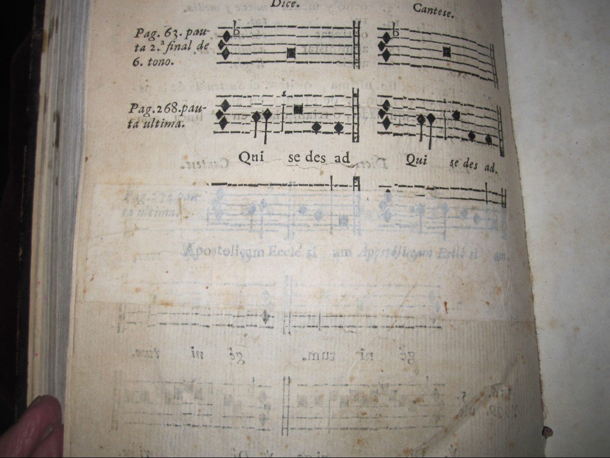 Rituel Des Carmélites. Processionnaire Et Funérailles. Musique Notée Sur De Nombreuses Pages -photo-3