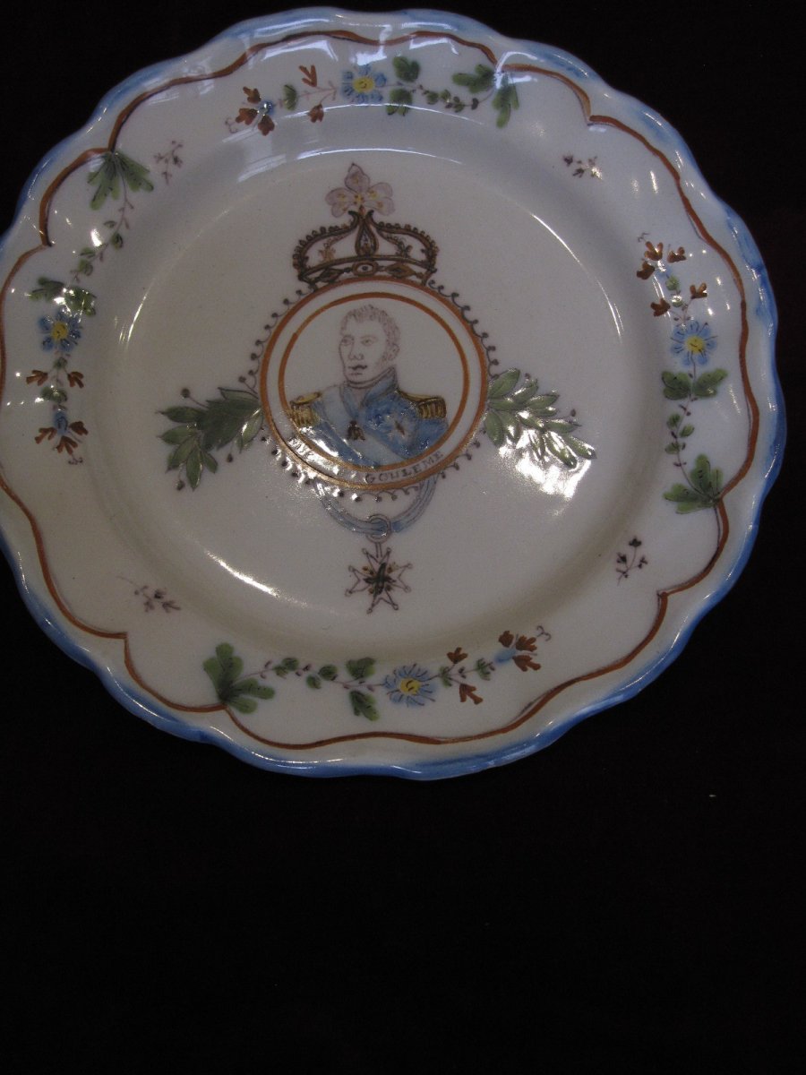 Popular Ceramic Plate With Portrait Of The Duke Of Angoulême-photo-1