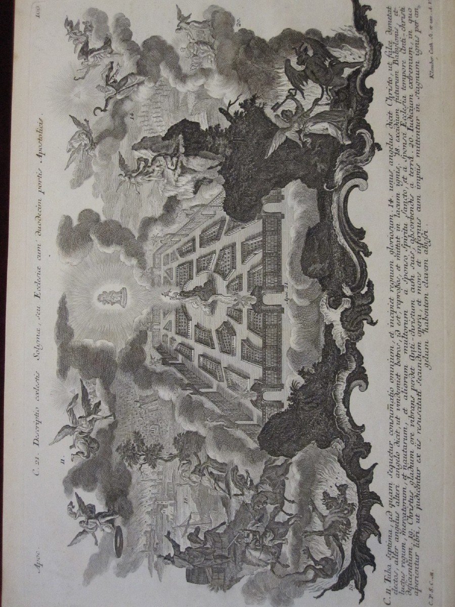 4 Magnifiques Gravures Aux Motifs Allégoriques De l'Apocalypse. Signé: Klauber-photo-1