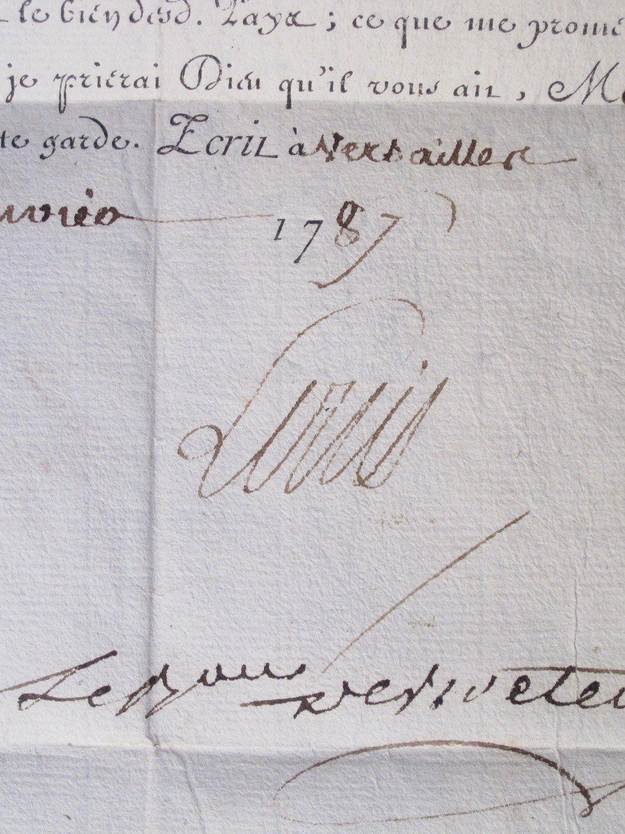 Royalisme. Buste Pour Sceau, Et Document Autographe De Louis XVI. Daté 1787-photo-3