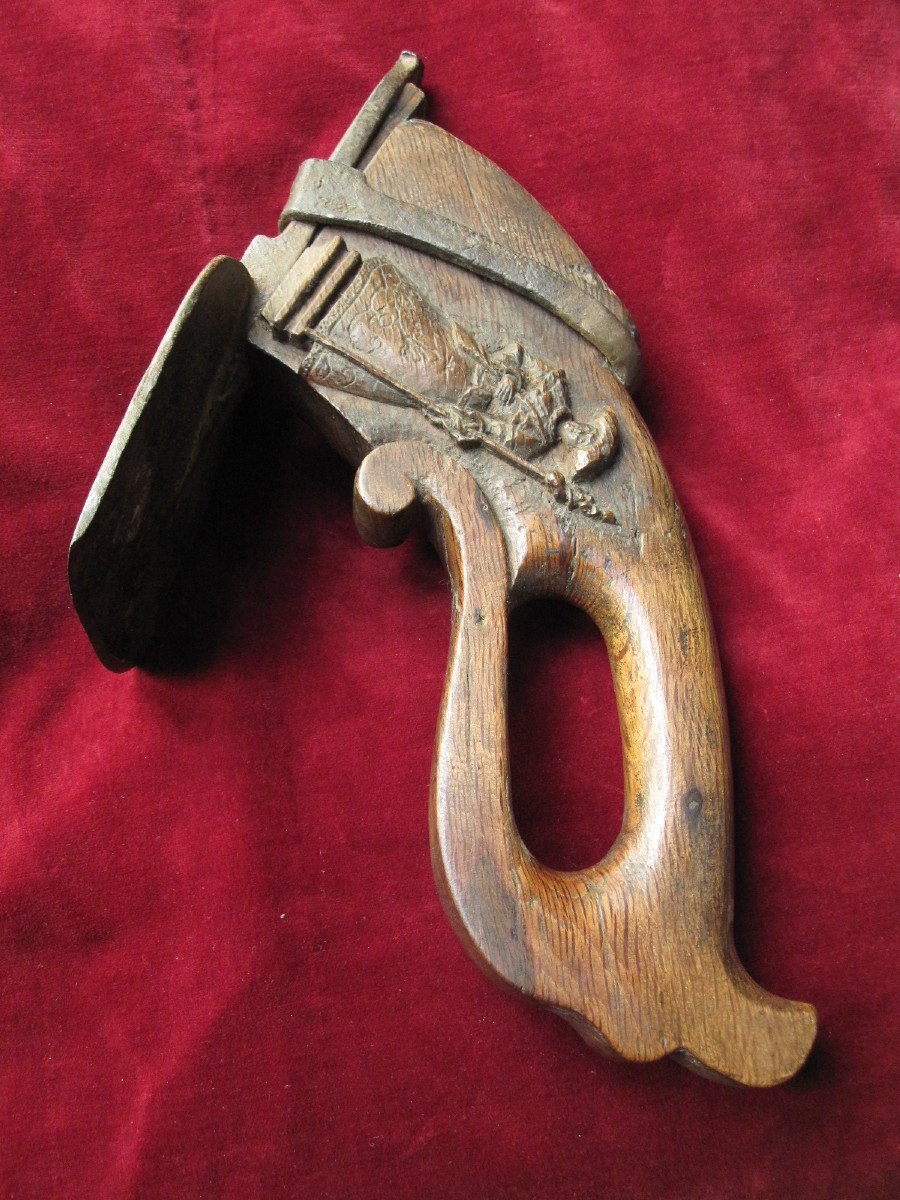 Beautiful Carved Carpenter Adze From The 18th Century-photo-8