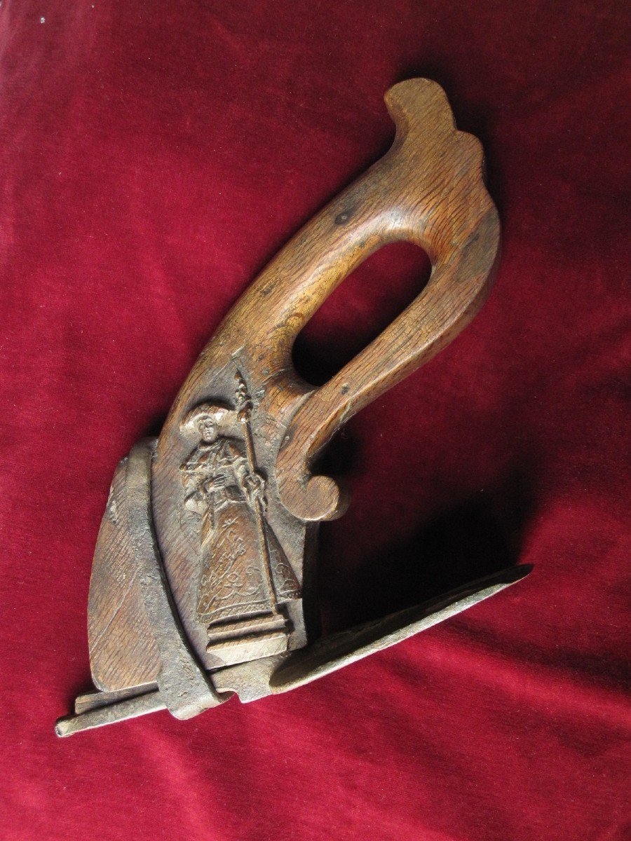 Beautiful Carved Carpenter Adze From The 18th Century