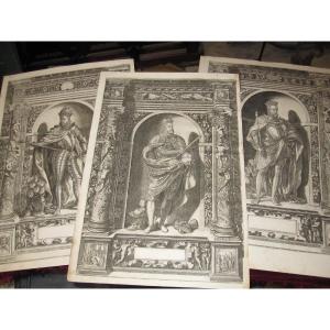 Domenicus Custos (1559-1615) Three Splendid Etchings: Charles V, Ferdinand And Philipp